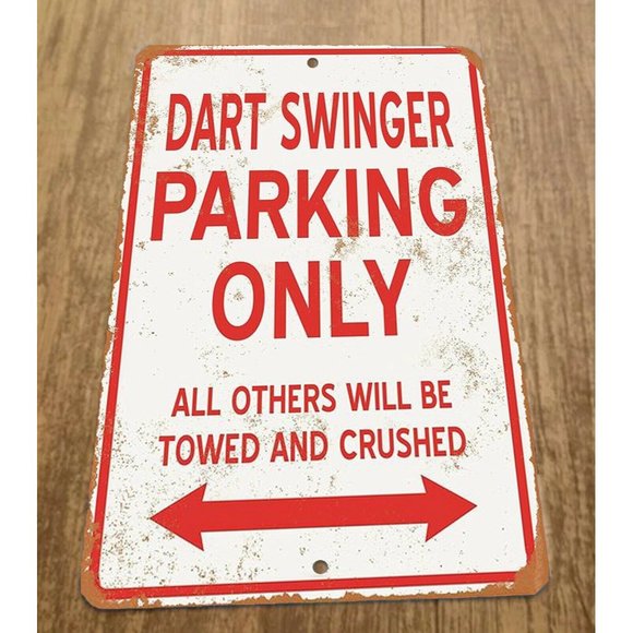 Dart Swinger‎ Parking Only 8x12 Metal Wall Entertainment Sports Room Bar Sign - Picture 1 of 1